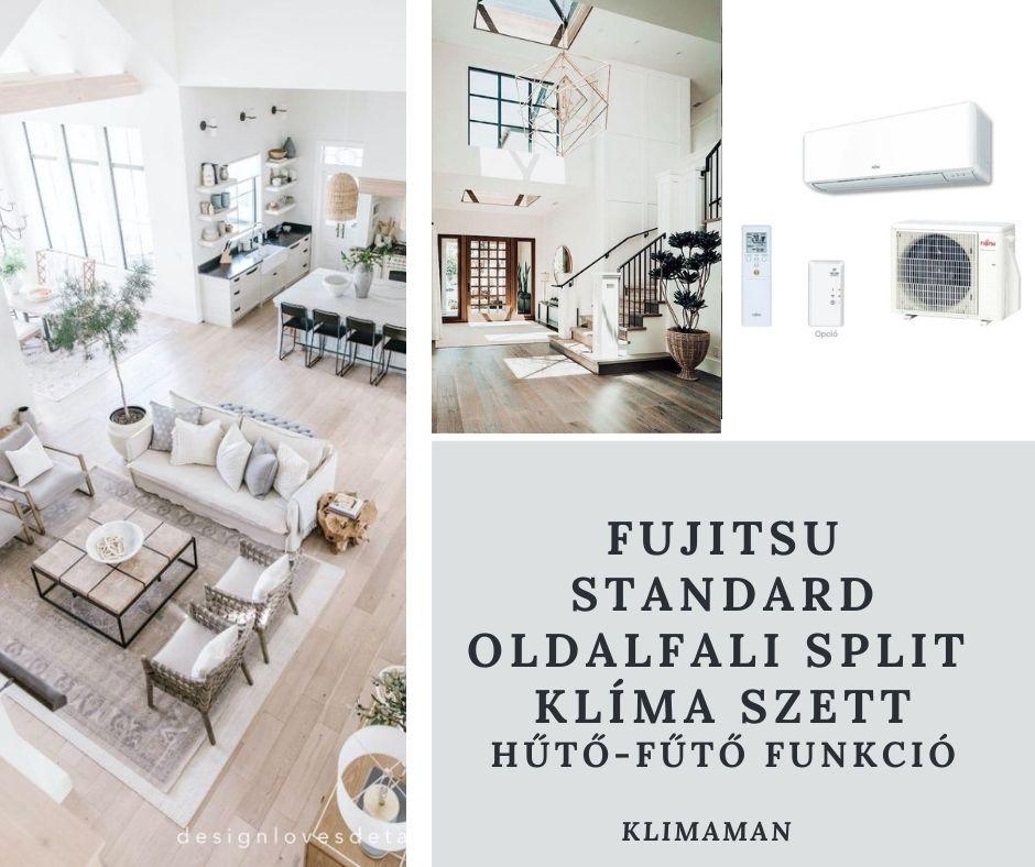 fujitsu standard oldalfali split klíma szett