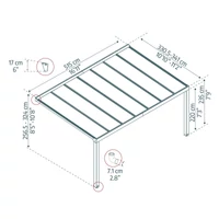 Palram Stockholm alumínium pergola - 3,4x5,2 antracit