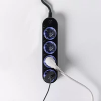 Shelly Power Strip 4 Gen4 – okos konnektor elosztó négy aljzattal, fogyasztásmérős, Wi-Fi, Zigbee, Matter, fekete