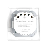 SmartWise S1W WiFi-s okos konnektor aljzat, fehér üveg előlapos kerettel
