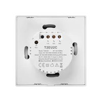 Sonoff TX T2 EU 2C WiFi + RF vezérlésű, távvezérelhető, érintős dupla/csillár villanykapcsoló