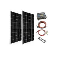 Szigetüzemű napelem rendszer 2x170w napelem + 30A töltésvezérlő
