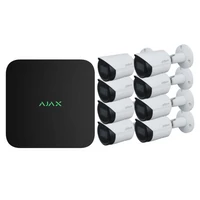 AJAX NVR BL - 16 Csatornás hálózati rögzítő - Fekete +8db Dahua 4 Mpx-es IP kamera
