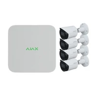 AJAX NVR WH - 8 Csatornás hálózati rögzítő - Fehér +4 db Dahua 2Mpx-es IP kamera