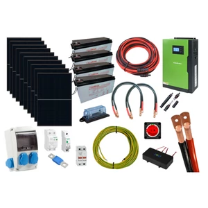 Szigetüzemű napelem rendszer komplett szett 10x415W napelem panel