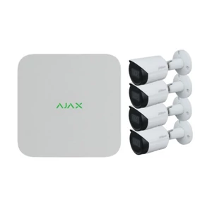 AJAX NVR WH - 8 Csatornás hálózati rögzítő - Fehér +4 db Dahua 2Mpx-es IP kamera