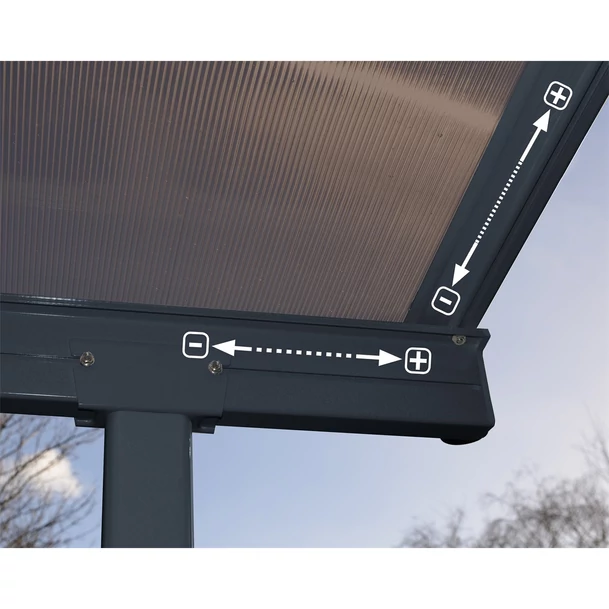 Palram Capri 4200 alumínium pergola - 3x4,25 antracit