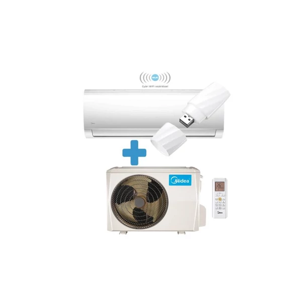 MIDEA BLANC 7,1 KW Oldalfali inverteres klíma + Wifi