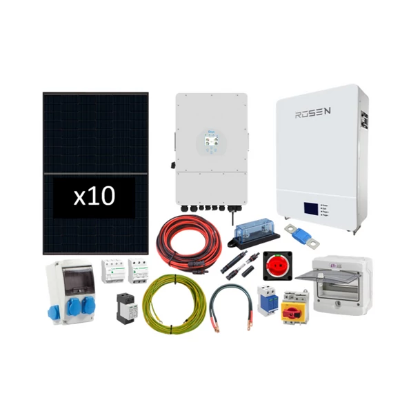 Szigetüzemű napelem rendszer komplett szett, 6kW-os Deye hybrid inverterrel - 3fázis