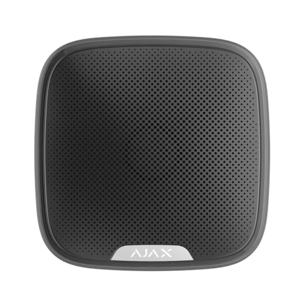 AJAX StreetSiren BL - Vezeték nélküli kültéri hang- és fényjelző - Fekete
