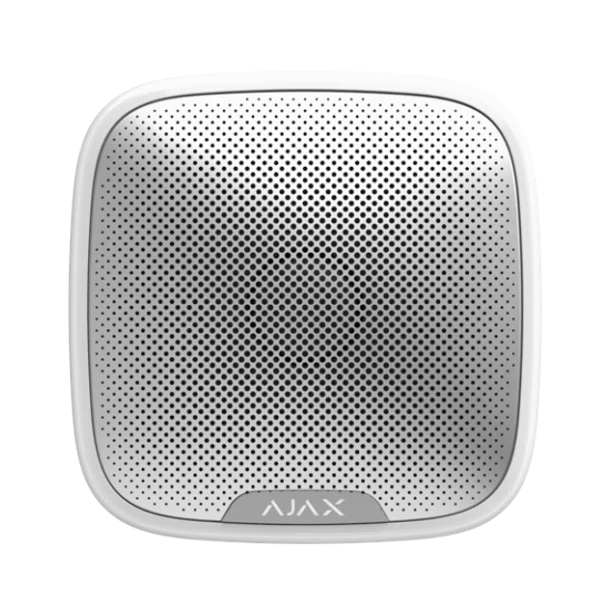 AJAX StreetSiren - Vezeték nélküli kültéri hang- és fényjelző - Fehér