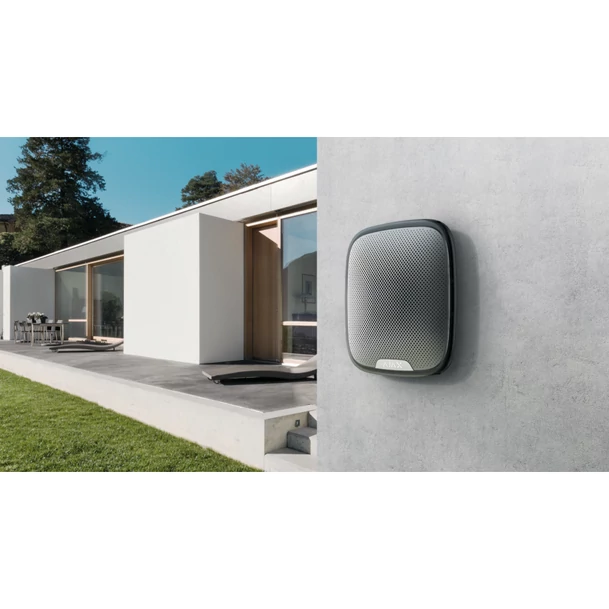 AJAX StreetSiren BL - Vezeték nélküli kültéri hang- és fényjelző - Fekete