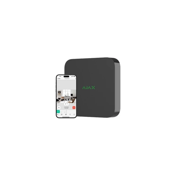 AJAX NVR BL - 16 Csatornás hálózati rögzítő - Fekete +8db Dahua 4 Mpx-es IP kamera