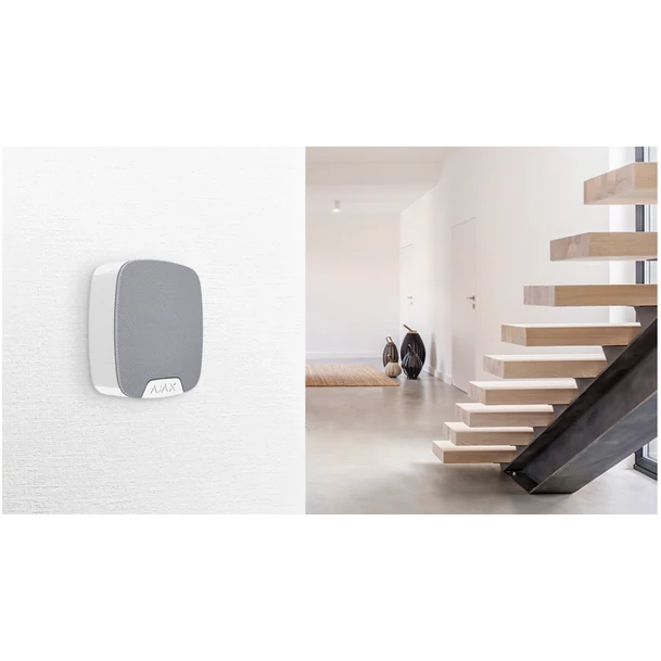 AJAX HomeSiren - Vezeték nélküli beltéri hangjelző - Fehér