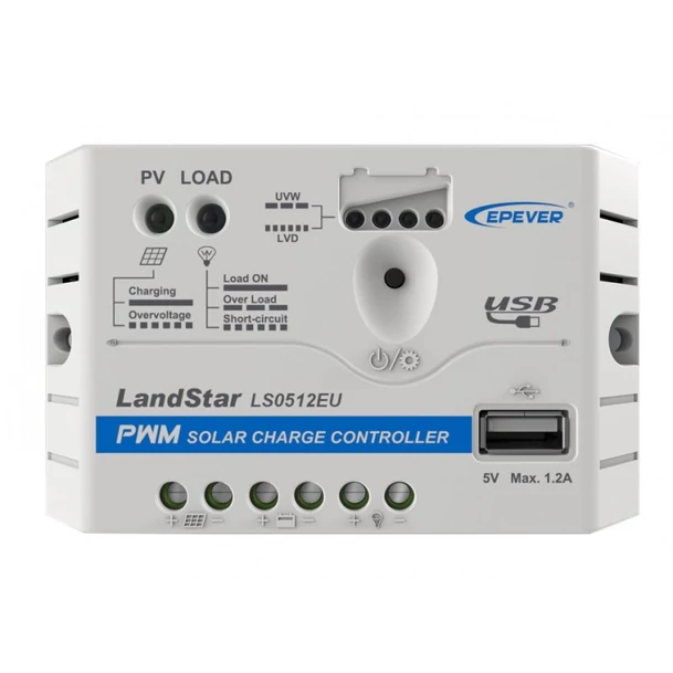 EPEVER NAPELEM PWM TÖLTÉSVEZÉRLŐ LS0512EU 5A / 12V