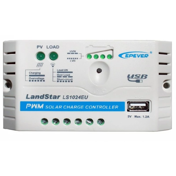 EPEVER NAPELEM PWM TÖLTÉSVEZÉRLŐ LS1024EU 10A / 12V / 24V