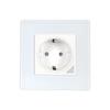 Kép 1/3 - SmartWise S1W WiFi-s okos konnektor aljzat, fehér üveg előlapos kerettel