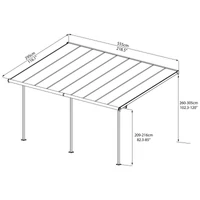 Kép 2/5 - Palram Sierra 5400 alumínium pergola - 3x5,46 antracit