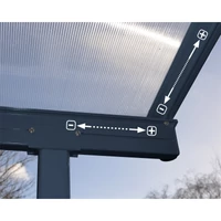 Kép 4/5 - Palram Sierra 5400 alumínium pergola - 3x5,46 antracit