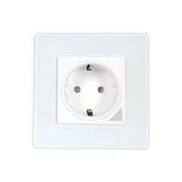 Kép 1/3 - SmartWise S1W WiFi-s okos konnektor aljzat, fehér üveg előlapos kerettel