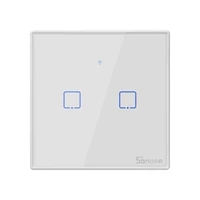 Kép 1/3 - Sonoff TX T2 EU 2C WiFi + RF vezérlésű, távvezérelhető, érintős dupla/csillár villanykapcsoló