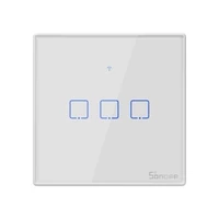 Kép 1/3 - Sonoff TX T2 EU 3C WiFi + RF vezérlésű, távvezérelhető, érintős hármas csillár villanykapcsoló
