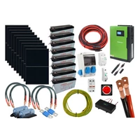 Kép 1/11 - Szigetüzemű napelem rendszer komplett szett 4150W akkumulátor pakk 14,4kWh