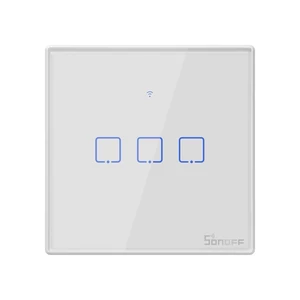 Sonoff TX T2 EU 3C WiFi + RF vezérlésű, távvezérelhető, érintős hármas csillár villanykapcsoló