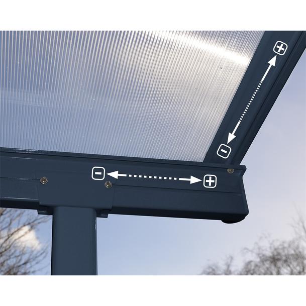 Palram SIERRA 3000 alumínium pergola - 3x3, antracit