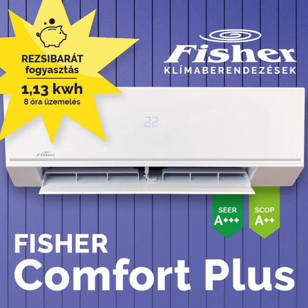 Fisher Comfort Plus 3,5 KW oldalfali inverteres klíma szett