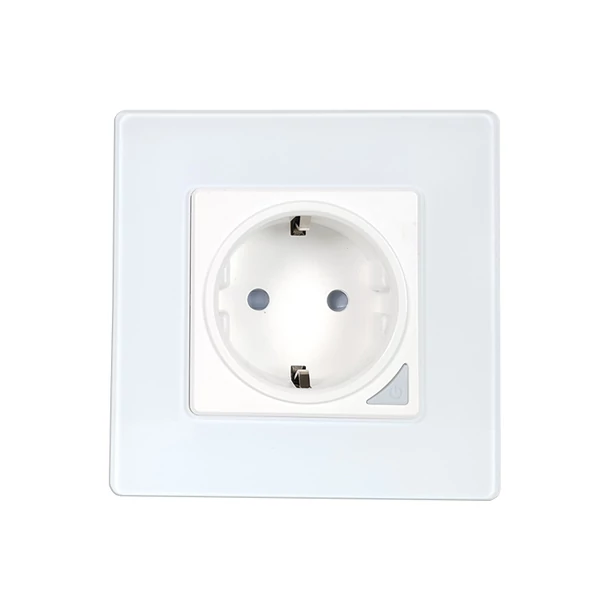 SmartWise S1W WiFi-s okos konnektor aljzat, fehér üveg előlapos kerettel