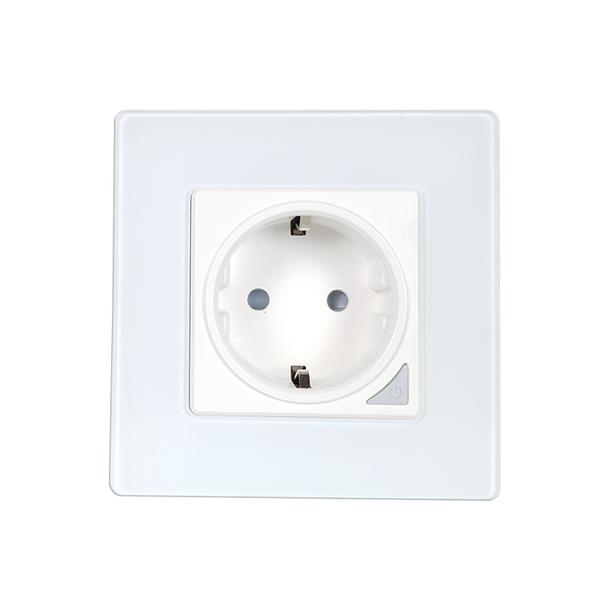 SmartWise S1W WiFi-s okos konnektor aljzat, fehér üveg előlapos kerettel