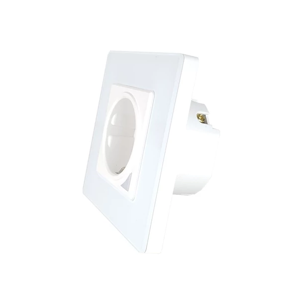 SmartWise S1W WiFi-s okos konnektor aljzat, fehér üveg előlapos kerettel