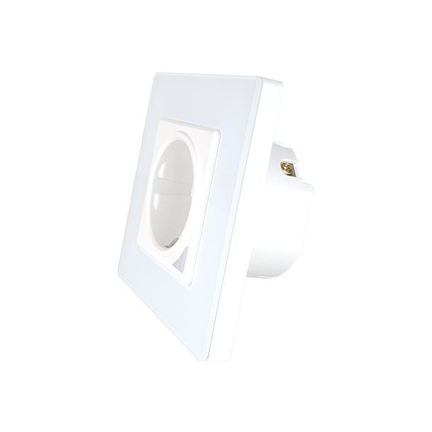 SmartWise S1W WiFi-s okos konnektor aljzat, fehér üveg előlapos kerettel