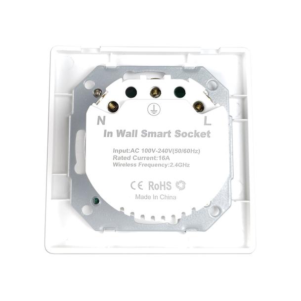 SmartWise S1W WiFi-s okos konnektor aljzat, fehér üveg előlapos kerettel