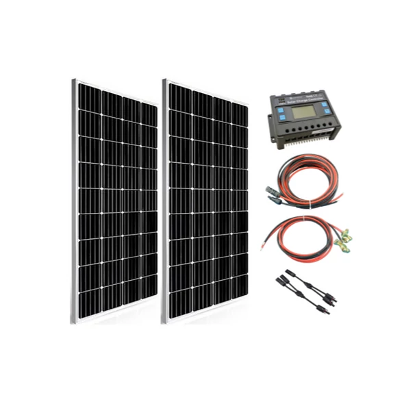 Szigetüzemű napelem rendszer 2x170w napelem + 30A töltésvezérlő