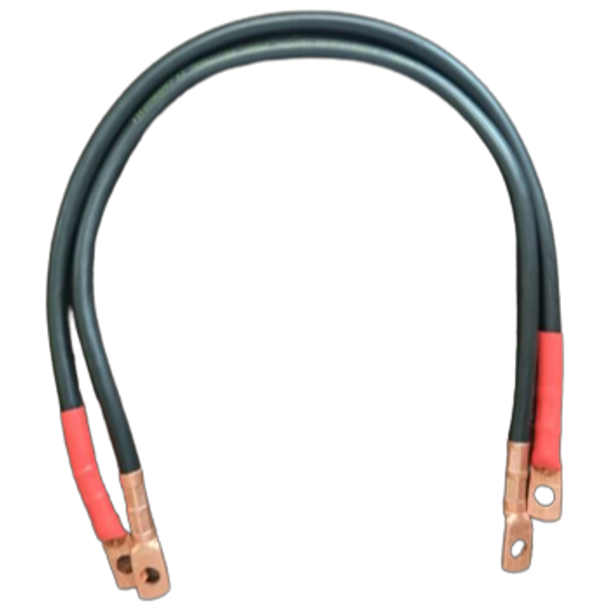 50cm-es akkumulátor összekötő kábel 25mm2 réz saruval szerelve