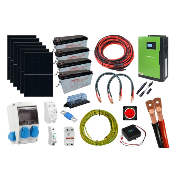 Szigetüzemű napelem rendszer komplett szett 6x415W napelem, akkumulátor 5,7kWh