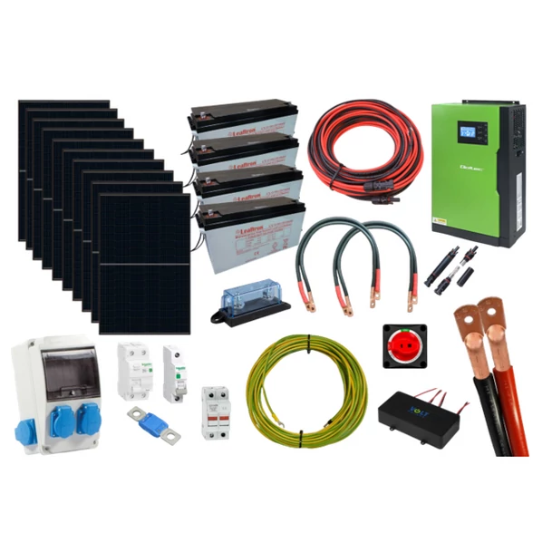 Szigetüzemű napelem rendszer komplett szett 10x415W napelem panel