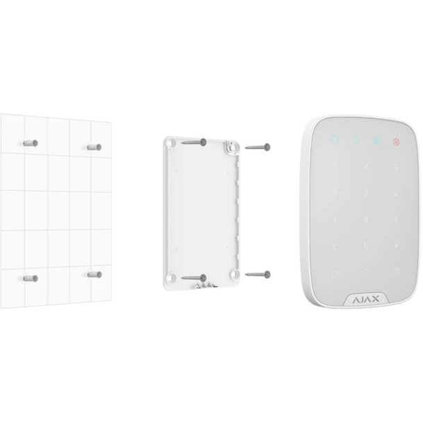 AJAX Keypad - Vezeték nélküli érintés vezérelt kezelő panel, LED visszajelzés - Fekete