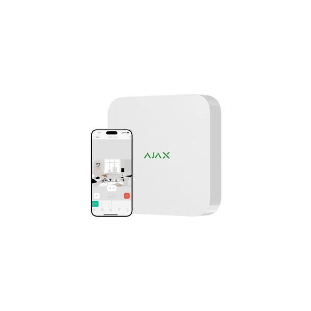 AJAX NVR WH - 16 Csatornás hálózati rögzítő - Fehér +8db Dahua 2Mpx-es IP kamera