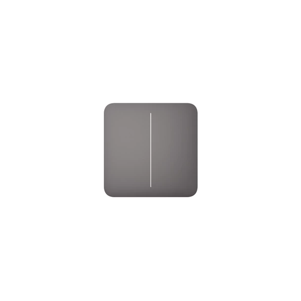 Ajax LightSwitch SoloButton (2-gang) - Kettes gomb - Szürke