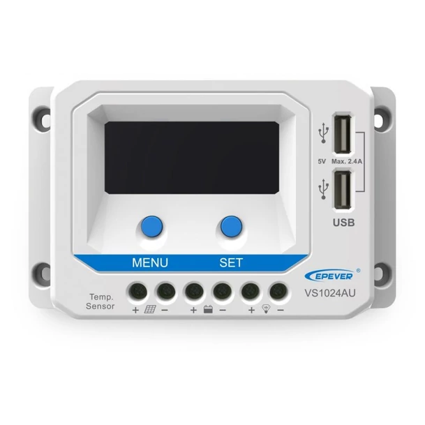 EPEVER NAPELEM PWM TÖLTÉSVEZÉRLŐ VS1024AU 10A / 12V / 24V