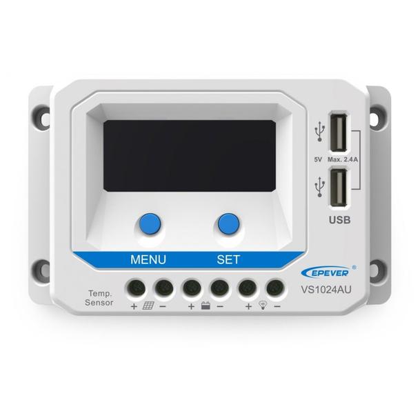 EPEVER NAPELEM PWM TÖLTÉSVEZÉRLŐ VS1024AU 10A / 12V / 24V