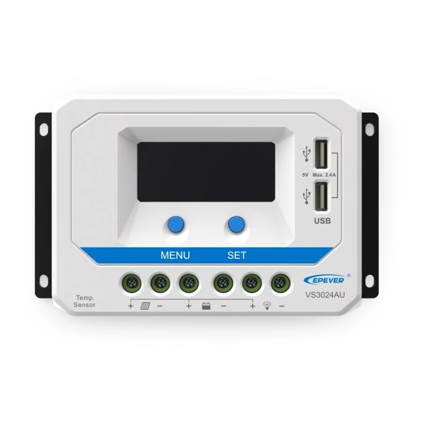 EPEVER NAPELEM PWM TÖLTÉSVEZÉRLŐ VS3024AU 30A / 12V / 24V